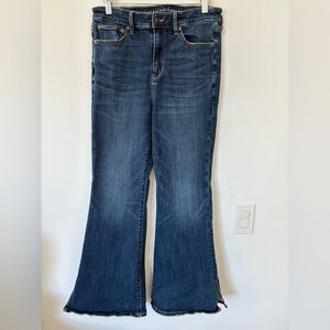 American Eagle Outfitters Dark Blue Flare Jeans